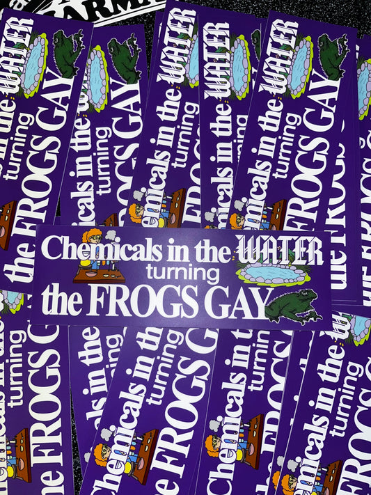 GAY FROGS BUMPER STICKER