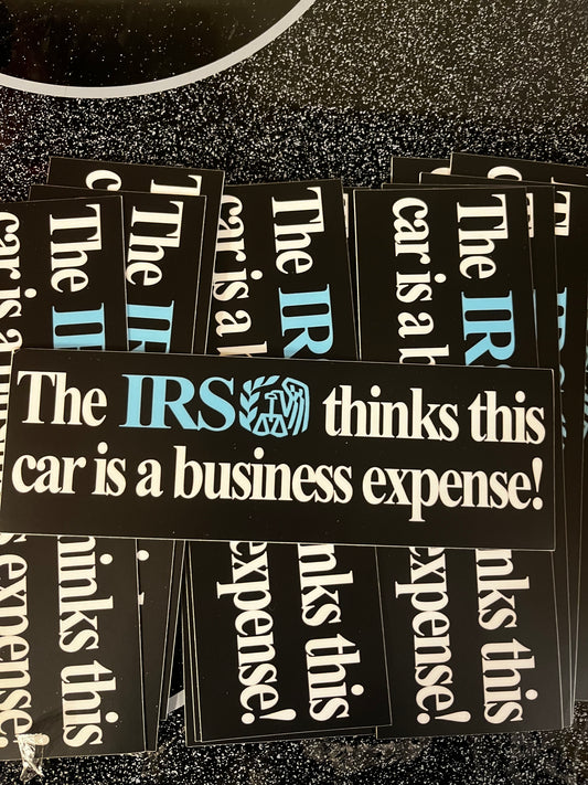 IRS WRITEOFF BUMPER STICKER