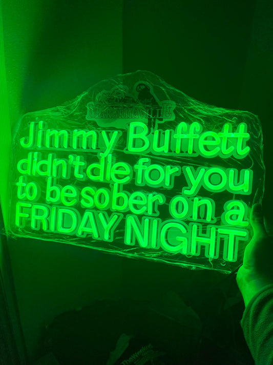 “BUFFETT” 20” wide NEON SIGN