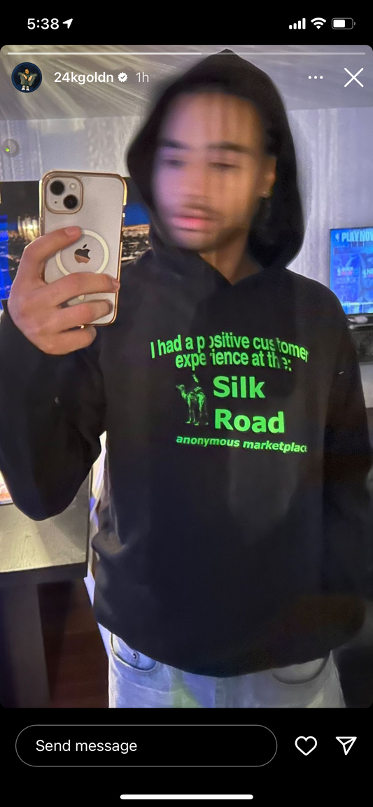 "SILKROAD" 8oz Heavy Screenprint Hoodie