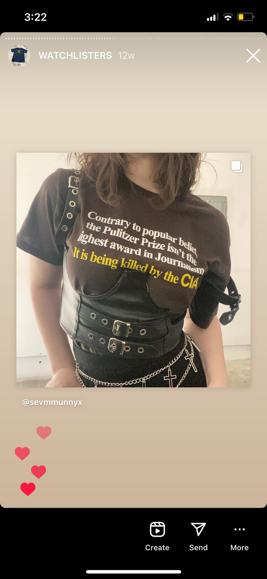 "PULITZER" 6oz Tshirt