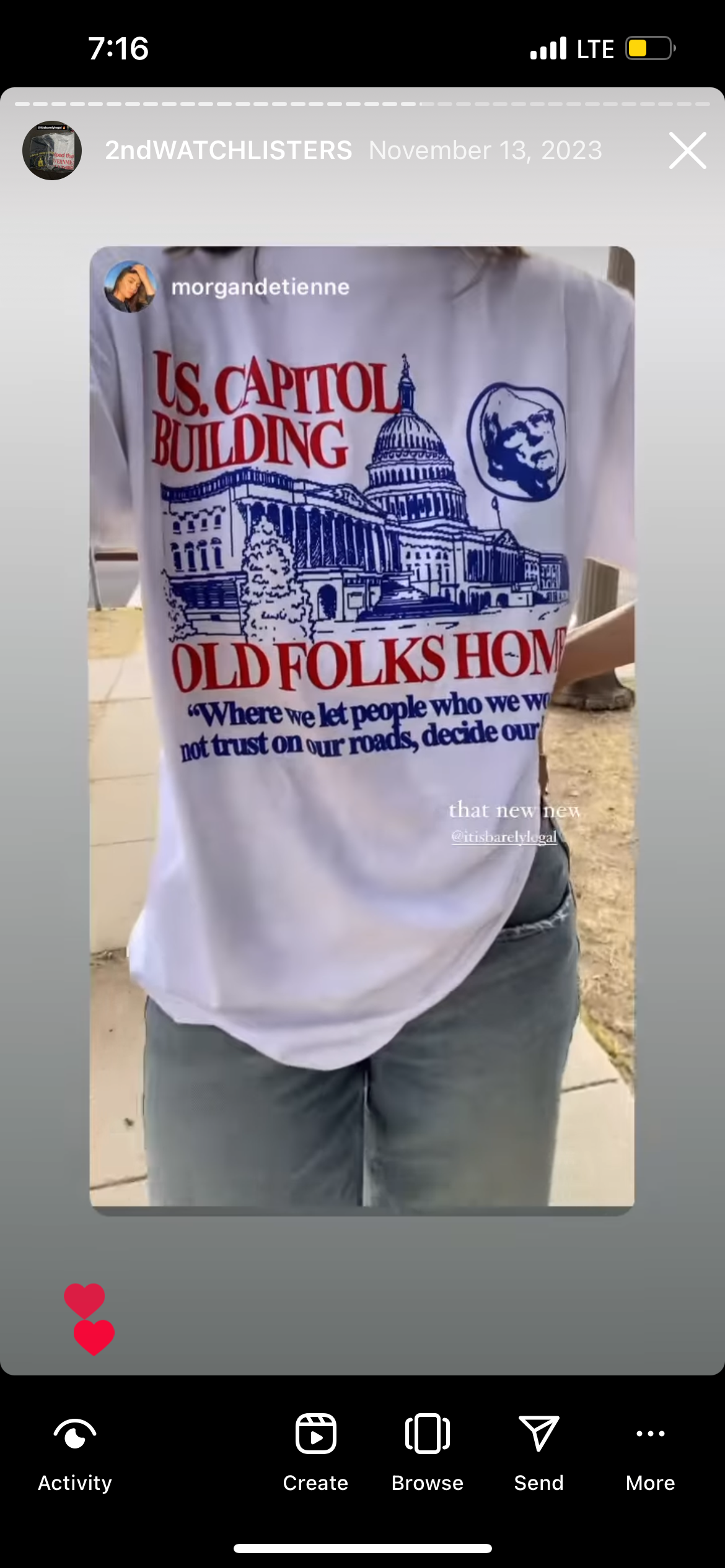 "OLDFOLKS" 7oz T-Shirt